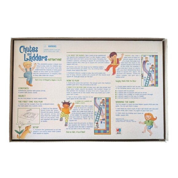 Milton Bradley 1997 Chutes And Ladders Board Game 100% Complete Great Condition - Picture 3 of 6